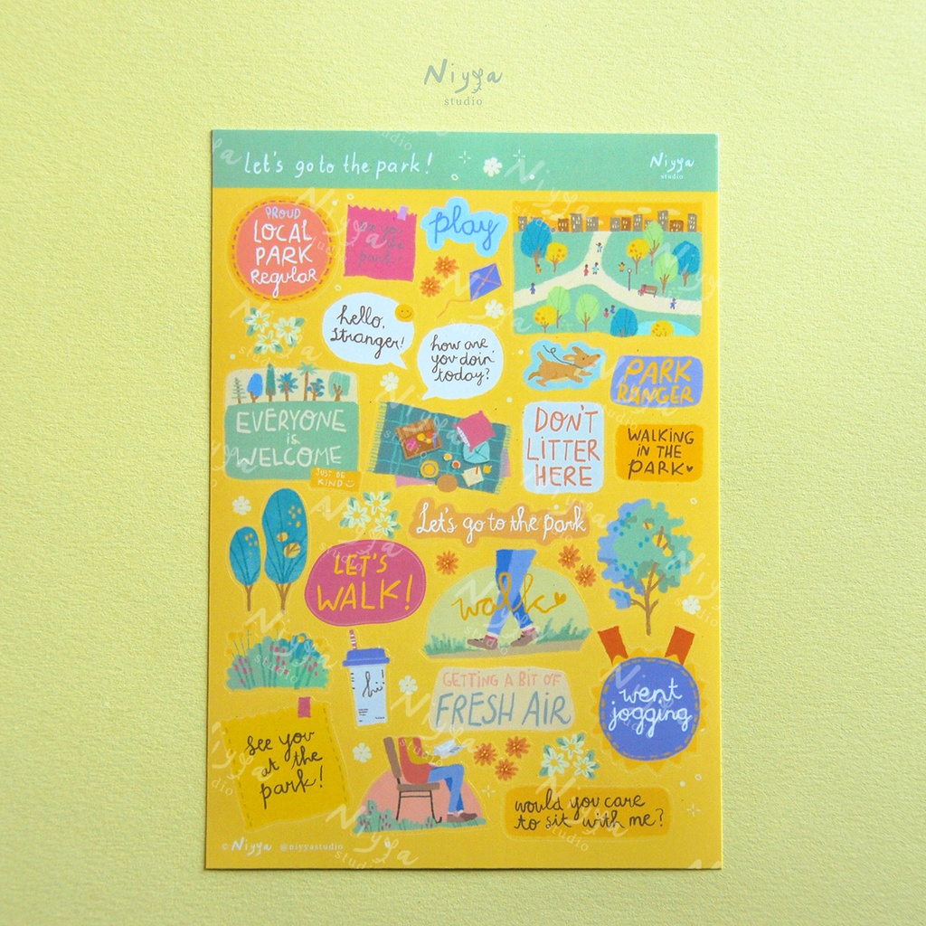 

Let's Go To The Park! Sticker Sheet | Botanical Sticker | Journaling Decor | Scrapbooking