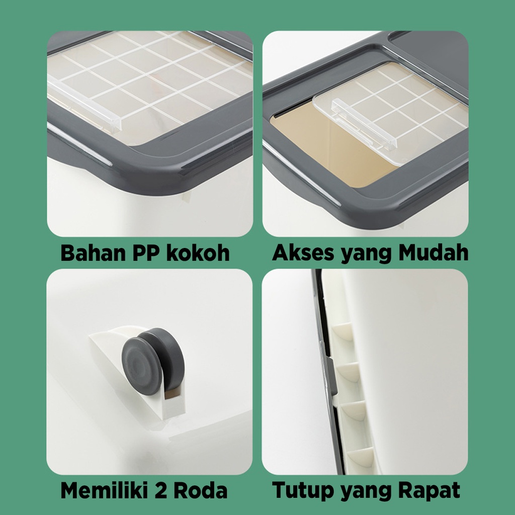 TEMPAT PENYIMPANAN BERAS | TEMPAT PENYIMPANAN MAKANAN | RICE STORAGE BOX | KOTAK BERAS