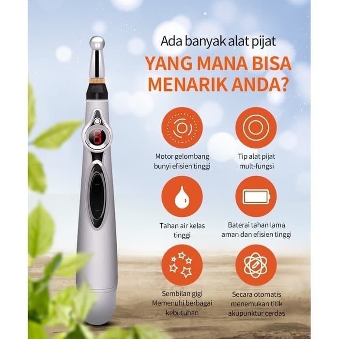 Meridian Massage Pen Akupuntur Laser Therapi - Pulpen Pijat Refleksi Terapi Kesehatan Meridian Energy Original