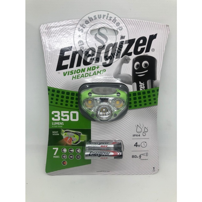 [Senter] Energizer Vision Hd+ Headlamp Head Lamp Senter Kepala [Lamp]