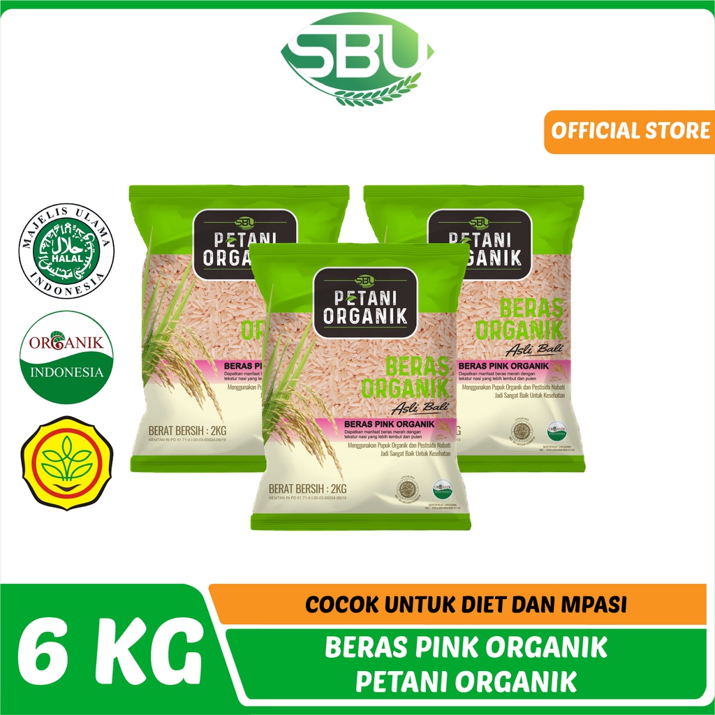 

Beras Pink Petani Organik Bundling 6kg - Cocok Untuk Diet dan Mpasi