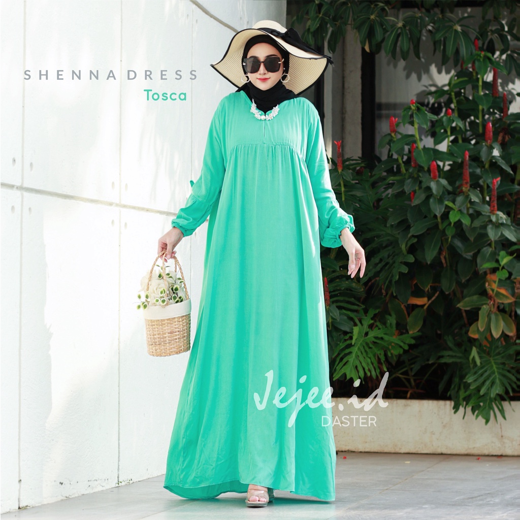 SHENNA LONG DRESS RAYON JUMBO LD 120 GAMIS POLOS BUSUI