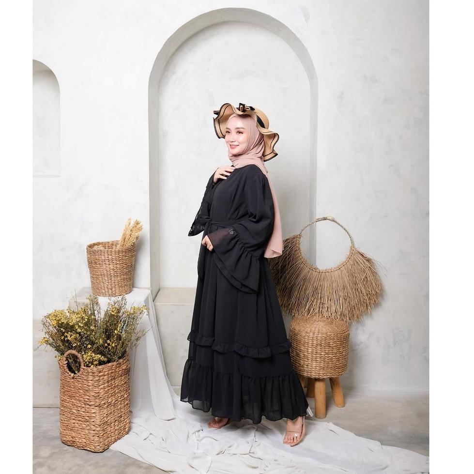 TERPERCAYA SYF07 Busana Muslim Wanita Summer Dress Hitam