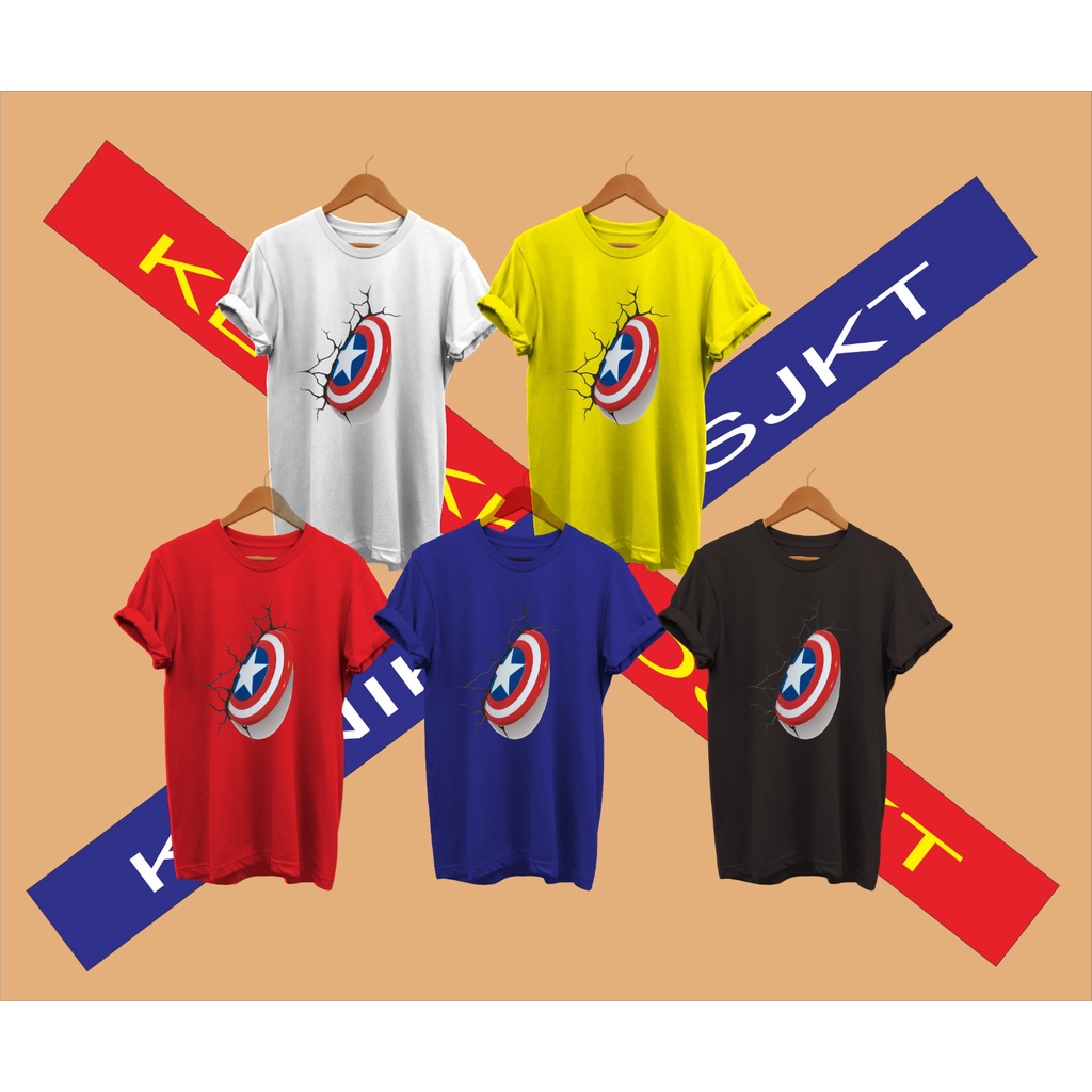 BAJU - KAOS KARAKTER CAPTAIN AMERICA - TSHIRT CAPTAIN AMERICA CHARACTER
