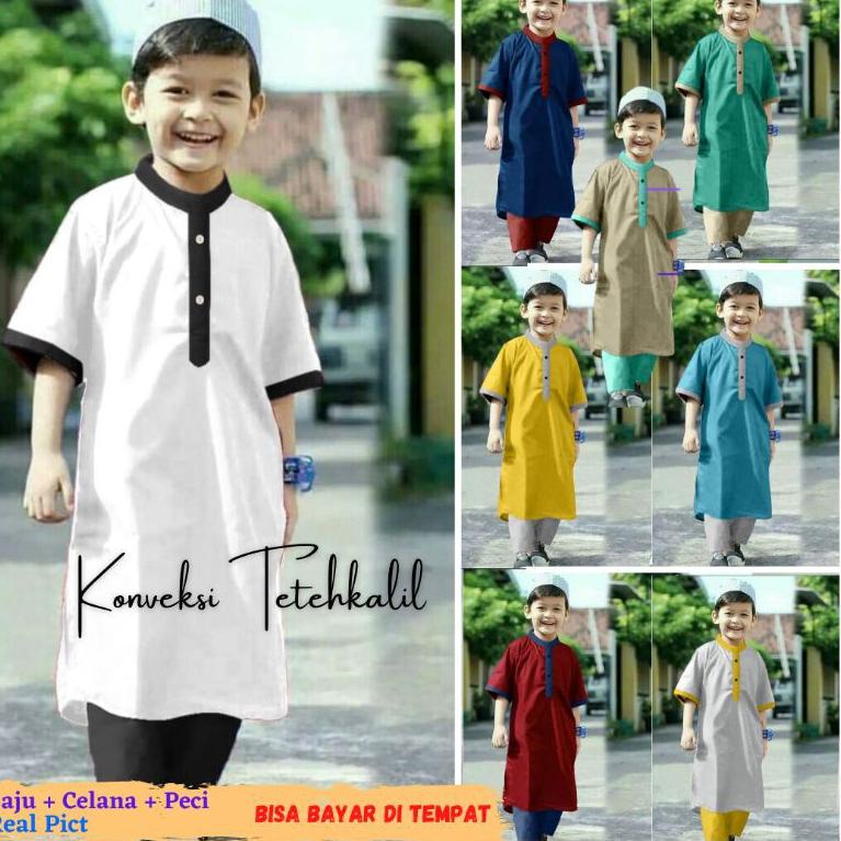 ㊣ KOKO RAINAN / BAJU KOKO ANAK / BAJU MUSLIM ANAK / KURTA ANAK / BAJU PAKISTAN ANAK PRIA 1 2 3 4 5 6