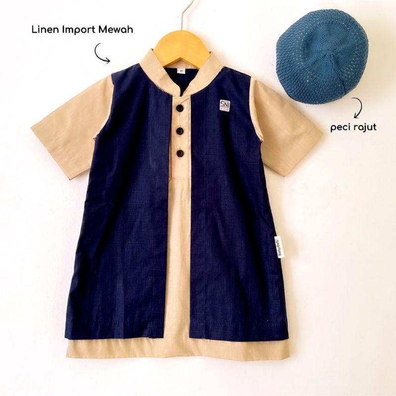 KOKO JUBAH MEWAH SNI LINEN IMPORT SKy.Kids