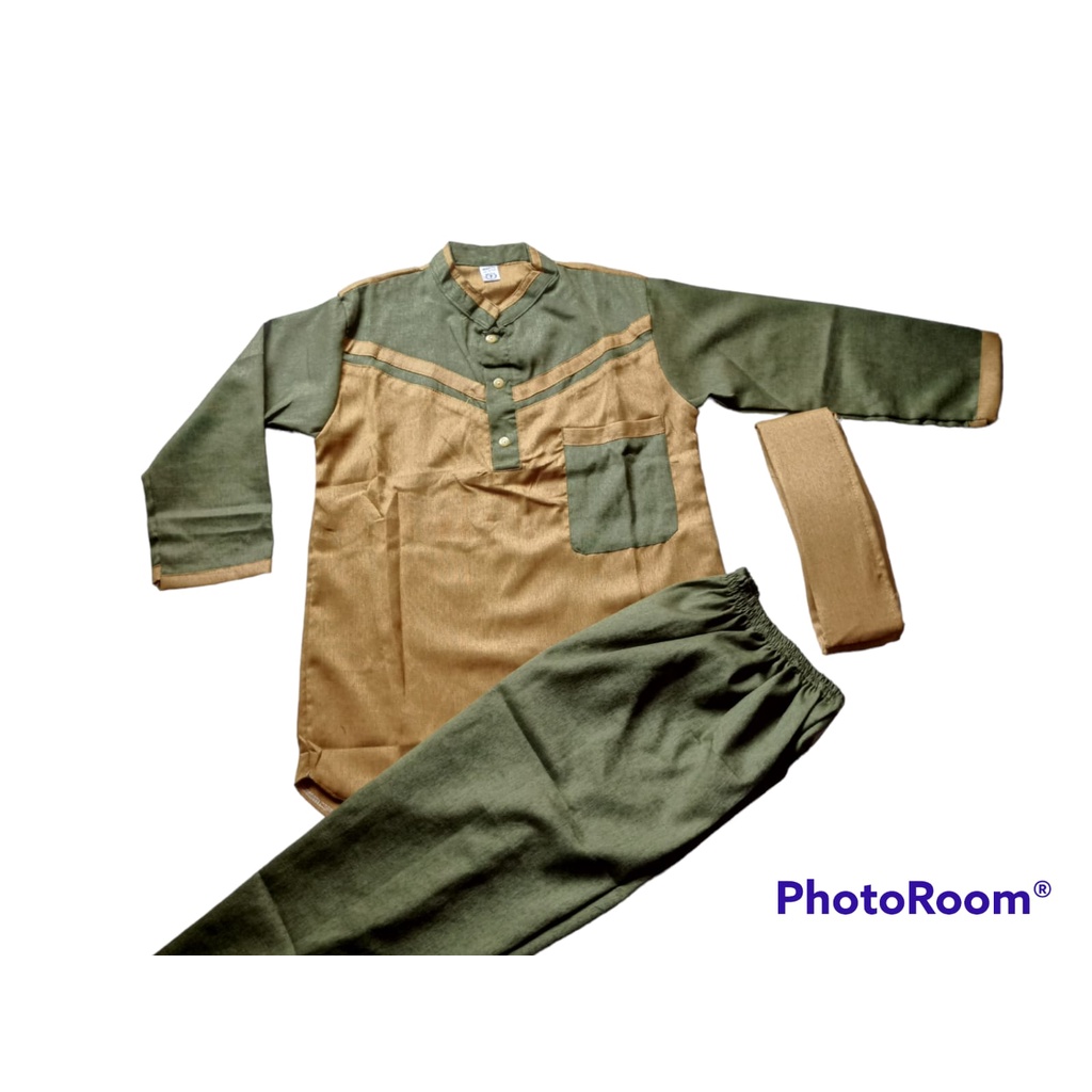 Baju Koko madinah model campur anak Laki-Laki/Stelan koko Lengan panjang pakistan anak 1-12th