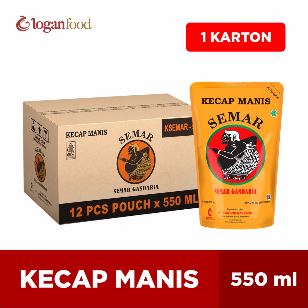 

KECAP MANIS SEMAR 550ML 1 KARTON ISI 12
