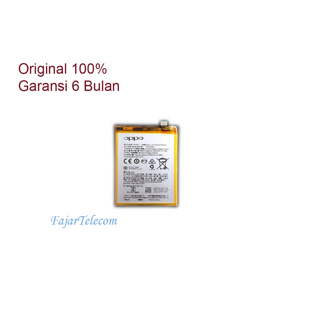 Baterai OOppo R1x R1c Model BLP687 Original