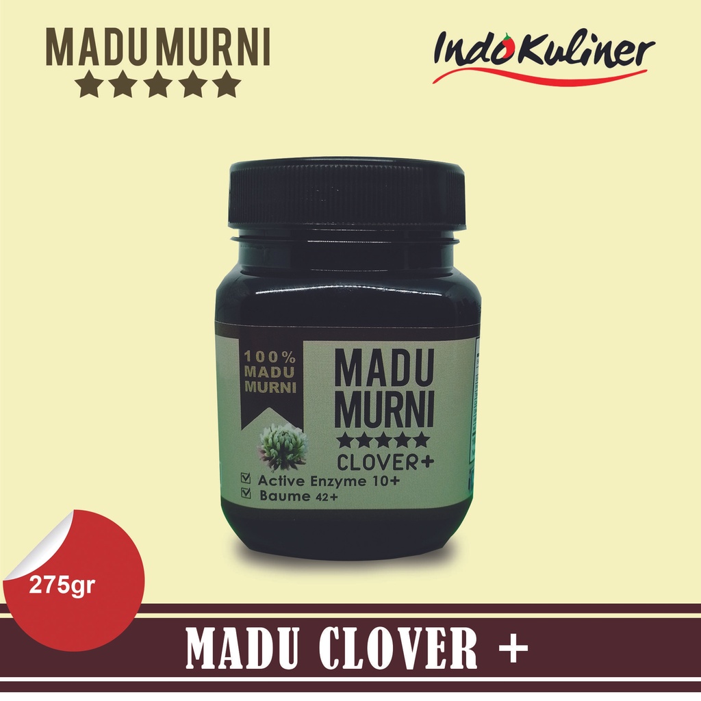 

Madu Murni Clover Plus 275gr Extra Propolis Polen Royal Jelly