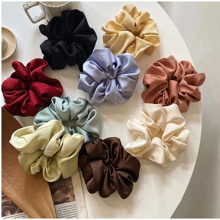 [GROSIR] IKAT RAMBUT CEPOL WANITA SCRUNCHIE JEDAI SATIN SILK AKSESORIS WANITA KOREA