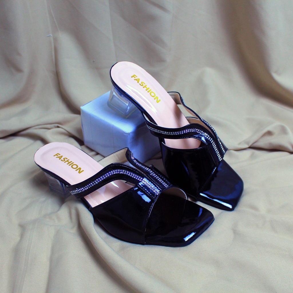 BSS Sandal Wanita Heels Tinggi Selop