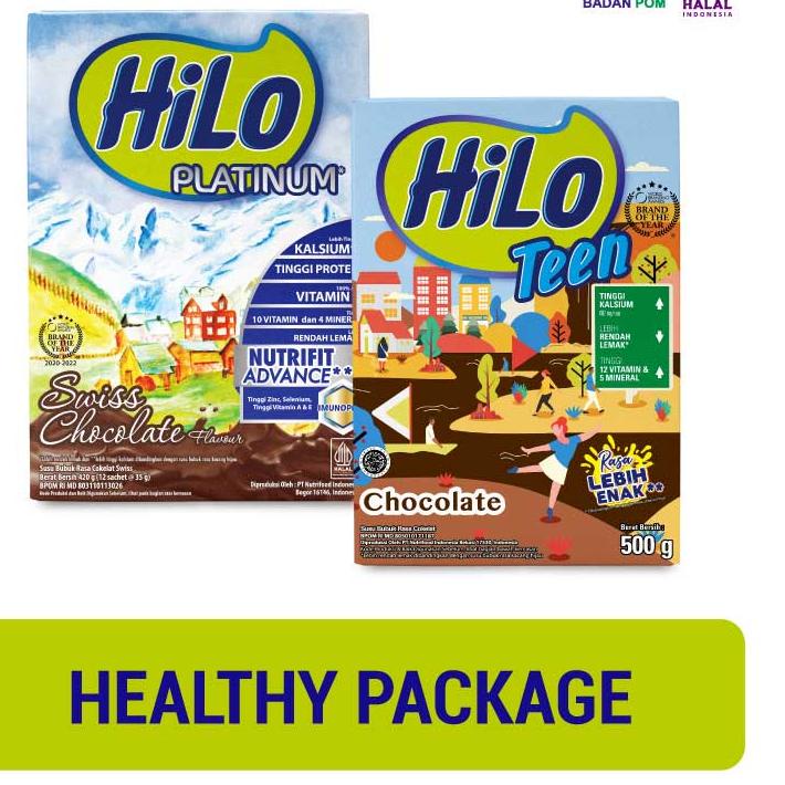 

♪ Healthy Package - HiLo Platinum Swiss Chocolate 420g dan HiLo Teen Chocolate 500g ❆