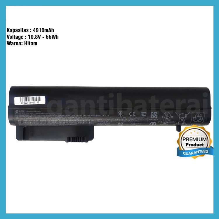 Baterai Laptop HP Compaq Elitebook 2530 2530p 2540 2540p NC2400 Series