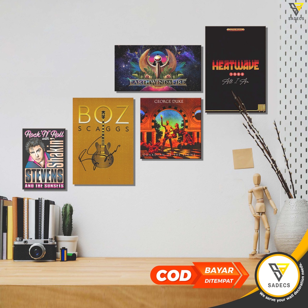 Pajangan Dinding Aesthetic Kanvas VINTAGE BAND 80's | Pajangan Hiasan Dinding Kamar