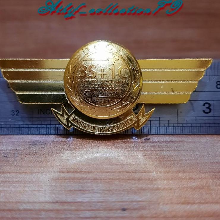 Kejutan Meriah Pin DGCA 3S+1C Wings DGCA Wing DGCA Kementerian Perhubungan Kuningan Magnet