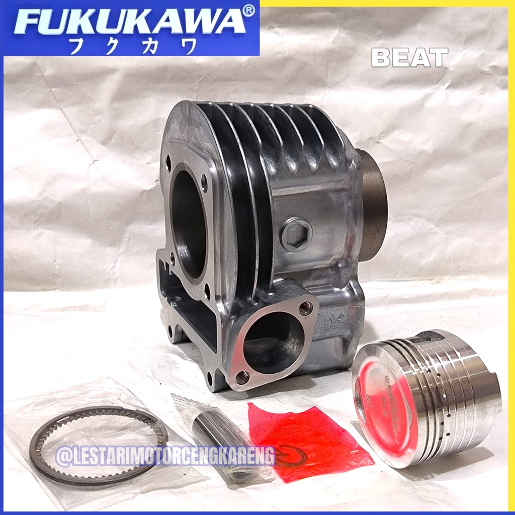 BLOK SEHER CYLINDER PISTON KIT BEAT SPACY SCOOPY KARBU KVY FUKUKAWA