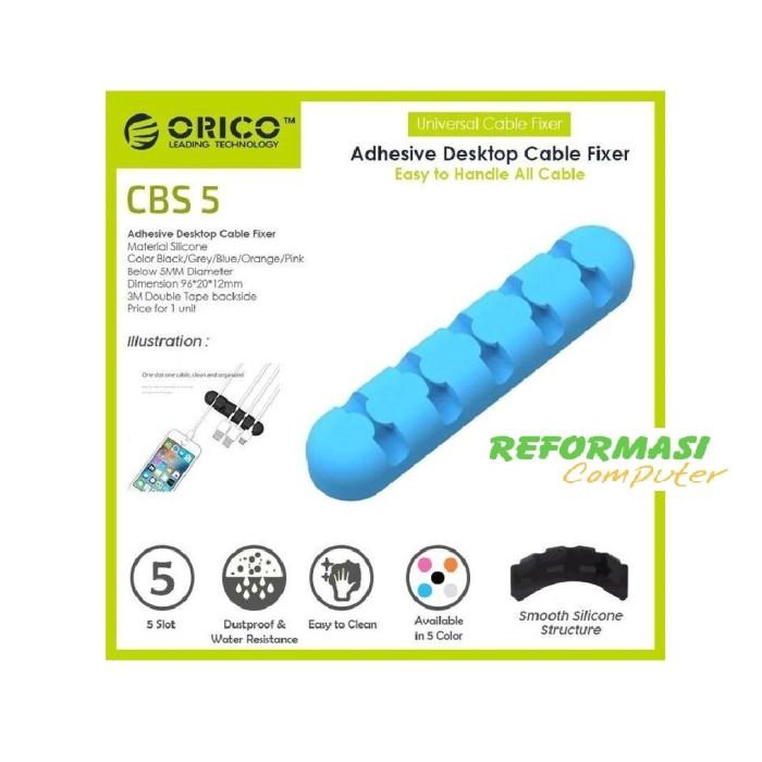 

Desktop Cable Manager Organizer Silicone Wire Holder Clip Orico cbs5