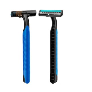 Image of Alat Cukur Kumis dan Jenggot BIRU 2 Mata Pisau / Cukuran / Alat Cukur Bulu Kemaluan