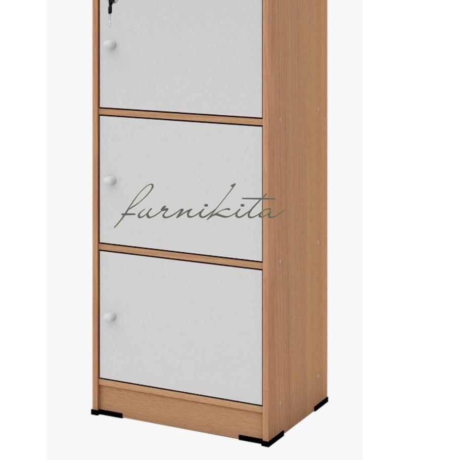 ☈ JTR - RAK BUKU 3 PINTU SERBAGUNA KAYU ►