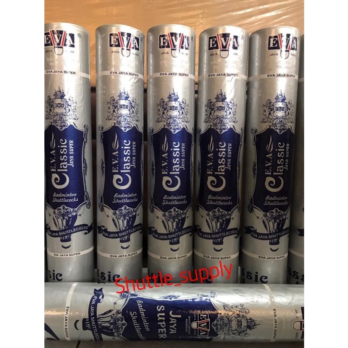 SHUTTLECOCK EVA JAYA SUPER CLASSIC SILVER BIRU (LIMITED EDITON)
