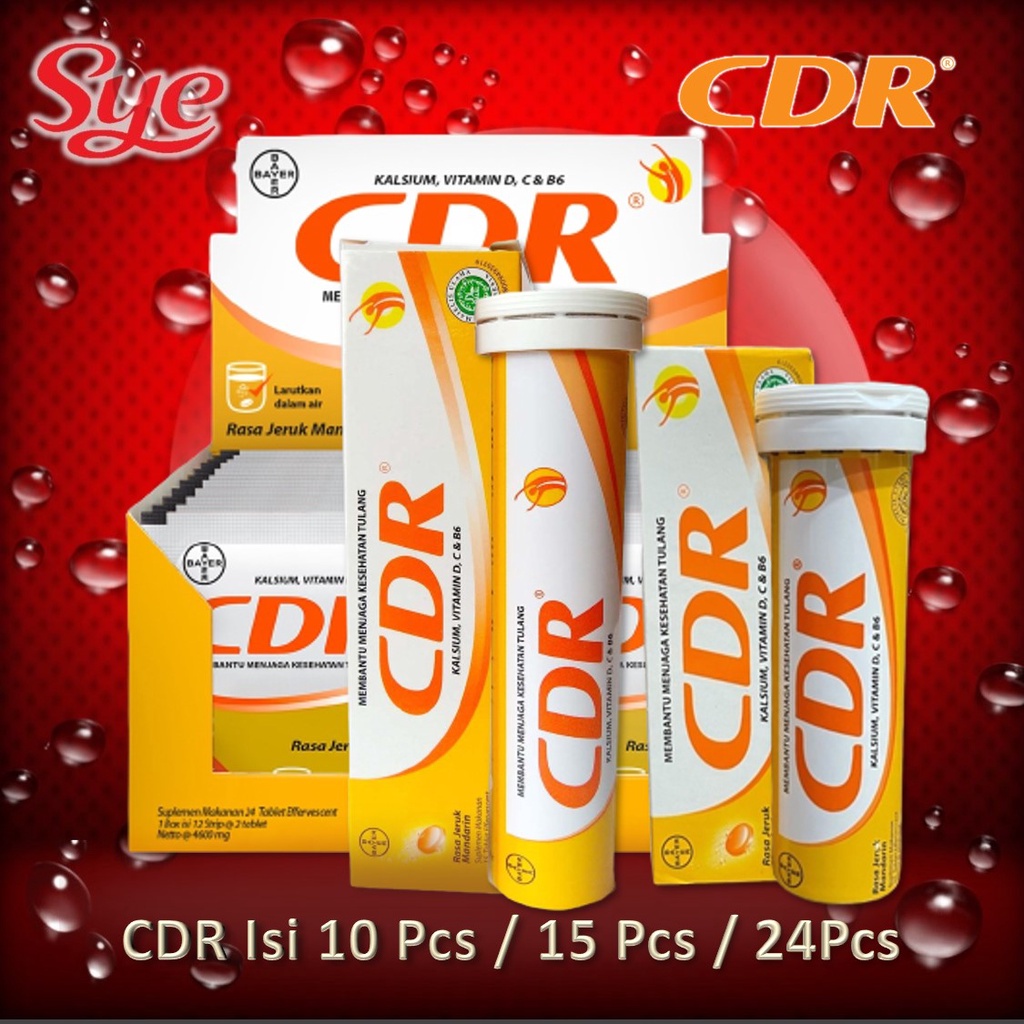 BPOM CDR SUPLEMEN KALSIUM RASA JERUK ISI 10 PCS / CDR 10 / SYE