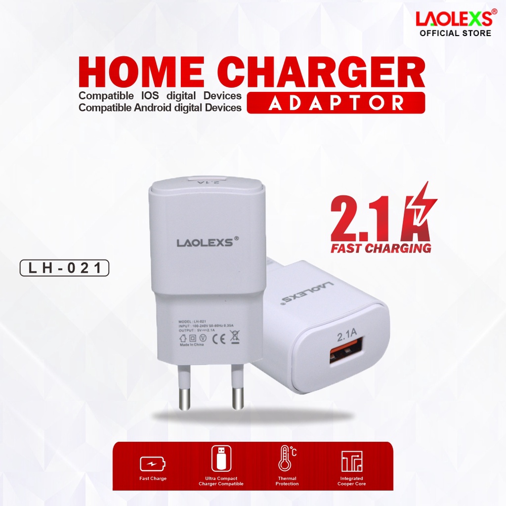 Adaptor/Kepala Charger LH-021A LAOLEXS Dengan 1 Port USB - Fast Charging termurahhh