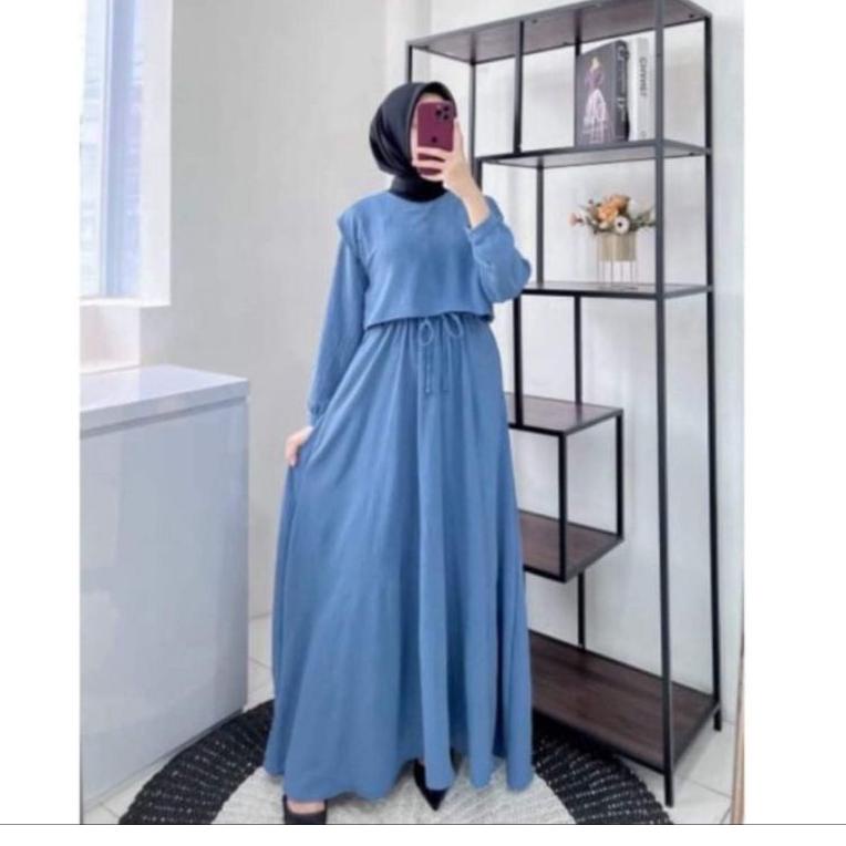 TREN TERBARU GAMIS GLENCA MAXY DRESS CRINGKEL AIR FLOW