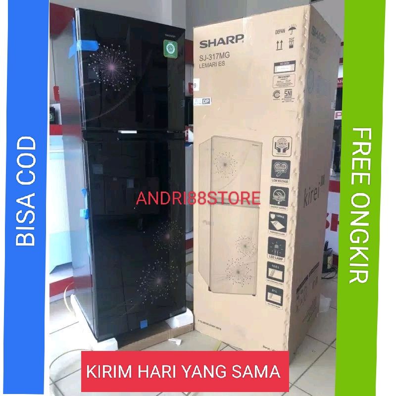 KULKAS 2 PINTU SHARP TERBARU SJ 317 MG/ SJ 316MG JUMBO
