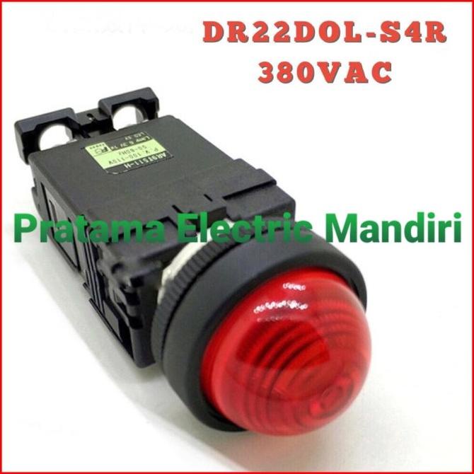 Pilot Lamp DR22 DOL-S4R RED 380VAC Diameter 22mm FUJI ELECTRIC