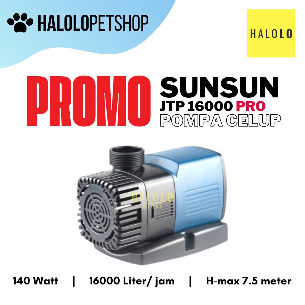 PROMO Sunsun JTP 16000 PRO Pompa Celup Kolam 16000 Liter Hemat Listrik