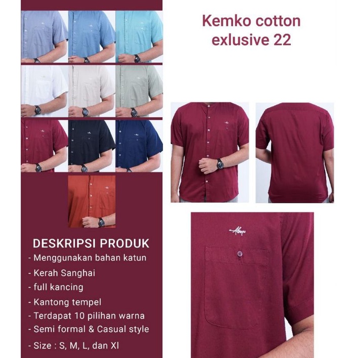 Kemko Abiyu Ce.22 | Baju koko muslim | Koko Abiyu Indonesia