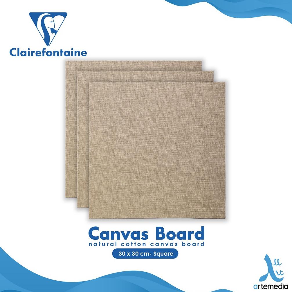 

Kanvas Lukis Clairefontaine Natural 30x30cm Canvas Board