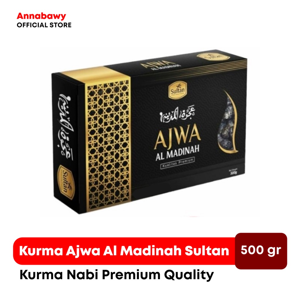 

Kurma Ajwa Sultan Al Madinah Premium Annabawy | Kurma Nabi ORIGINAL 500gr