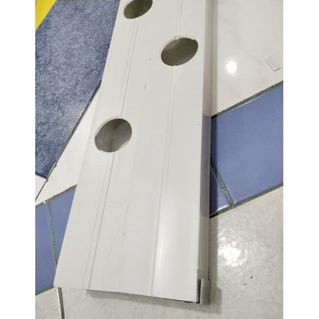 Gully Hidroponik Talang Air Pvc 1.5m Kotak +Tutup Atas (Tanpa Samping)