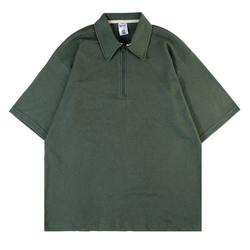 KAOS POLO WAFFLE | OVERSIZE | BILLIONSTARS | ARMY | UNISEX | VINTAGE