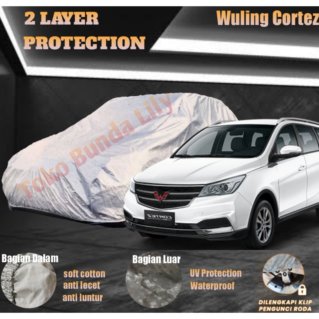 Cover Mobil Wuling Cortez 2 LAYER Protection Anti UV dan Waterproof