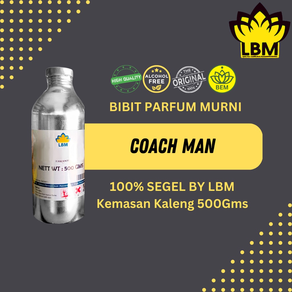 COACH MAN Bibit Parfum by LBM isi 500Gms Segel kaleng