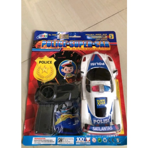 Mainan Anak Mobil Remote Polisi Kabel Murah 88 21027 /Mainan Anak Police Super Car Remot  Kabel