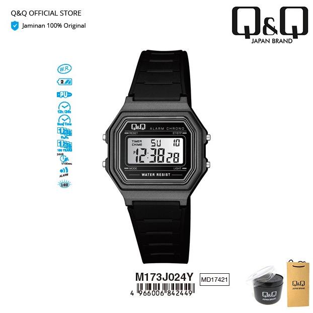 HRG DISKON Q&Q QnQ QQ Original Jam Tangan Wanita Digital LED Alarm - M173 M173J