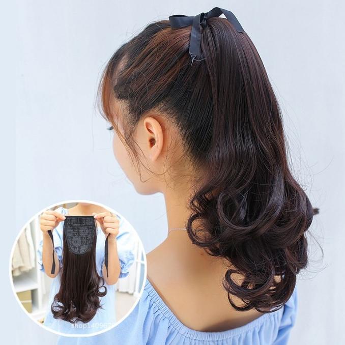 Ptw Ponytail Hair Extension Wavy Curly Kunciran Ikat Ekor Kuda Rambut