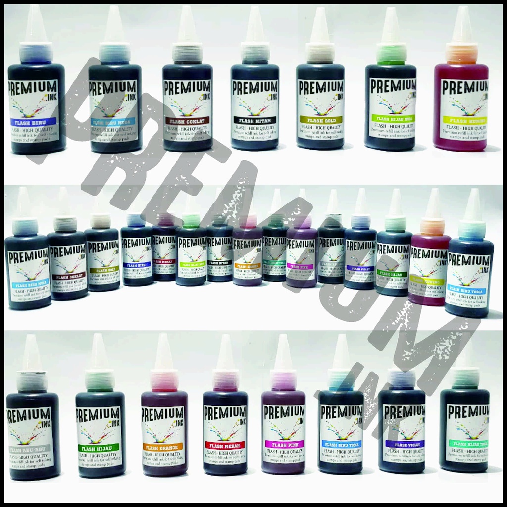 

Tinta Stempel Flash Otomatis 15 Varian Warna KUALITAS PREMIUM - Flash Ink PREMIUM - Tinta Flash