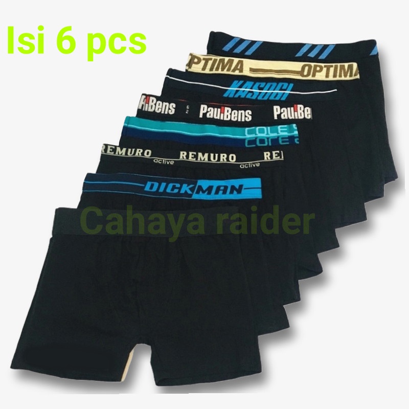 6 Pcs Celana dalam pria boxer dewasa