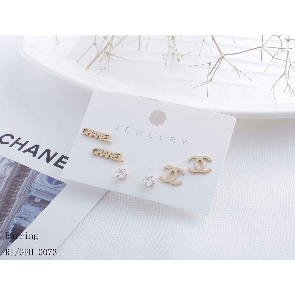 Anting Titanium 3Susun Perhiasan Fashion 0058/0073