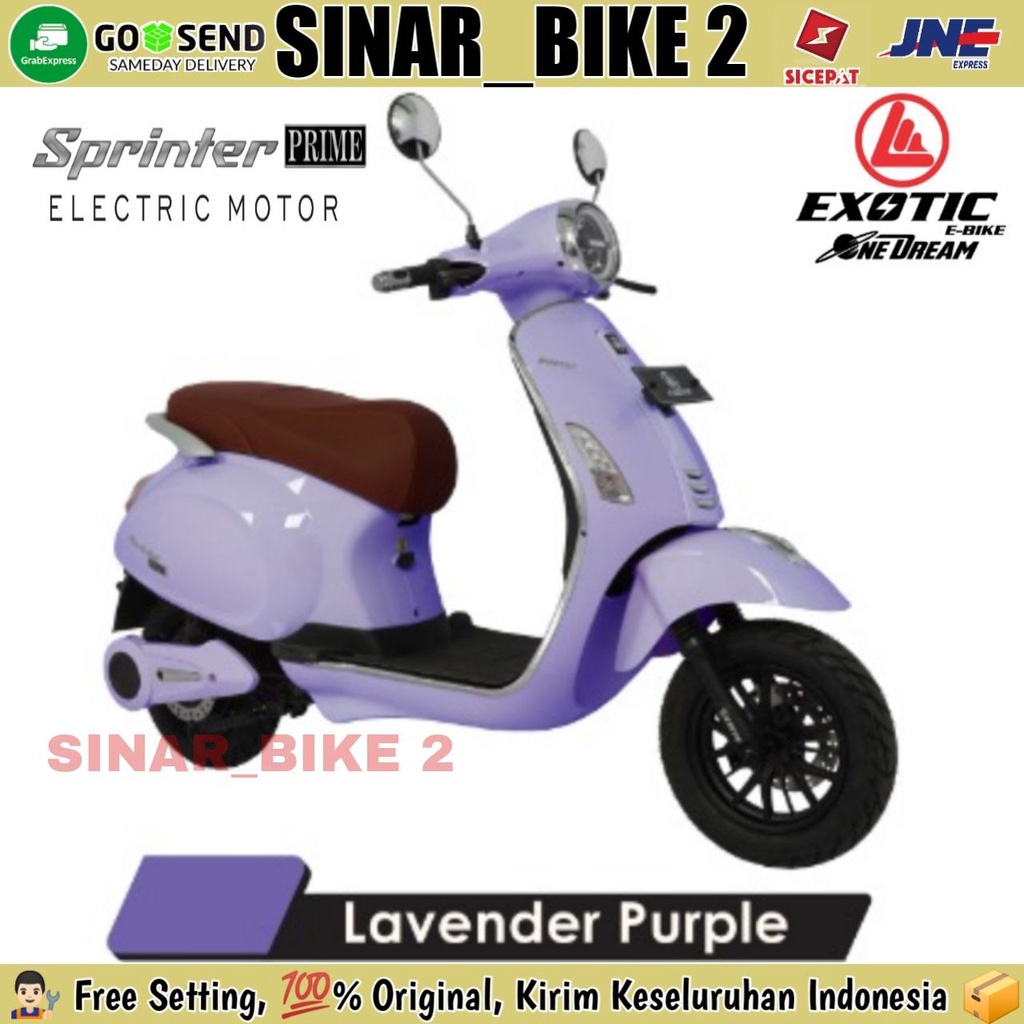 Sepeda Motor Listrik Electric EXOTIC SPRINTER PRIME Vespa 1200 Watt