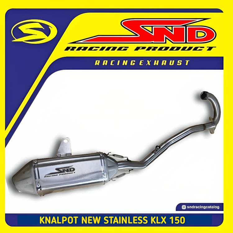 KNALPOT STAINLESS STEEL ANTI KARAT KAWASAKI KLX  MERK SND COD