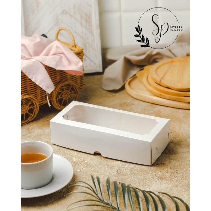 

Rb Window 221005 - Dus Kotak Box Packaging Brownies Putih 22X10X5 Cm 048