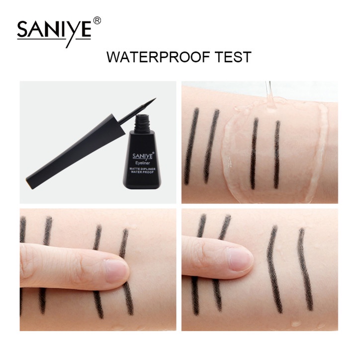 SANIYE BPOM 2 Warna Eyeliner Cair Kuas