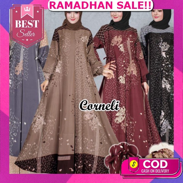 Gamis Kekinian Remaja Baju Gamis Terbaru 2023 Lebaran Wanita Baju Muslim Wanita Gamis Mewah Muslimah