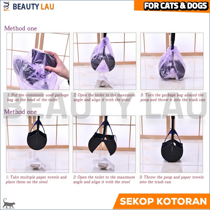 CAT DOG LITTER SCOOP POOP SCOOPER DILIPAT SKOP SEKOP KUCING ANJING GAGANG PANJANG PENJEPIT KOTORAN HEWAN